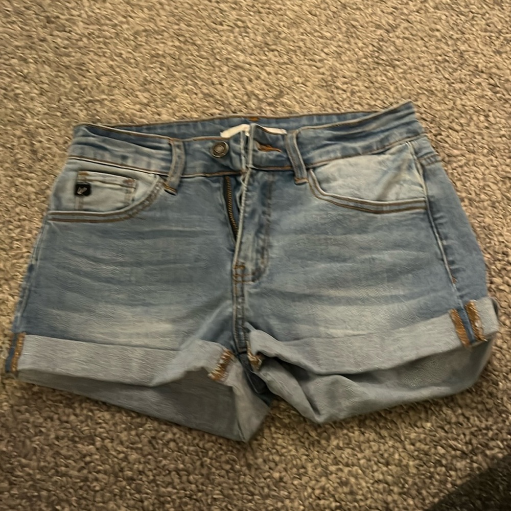 Blue light blue Jean shorts. Never worn.